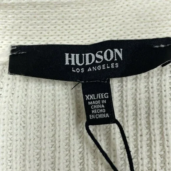 Hudson Cotton Buttondown Cardigan XXL White NWT 6531 - Picture 5 of 8